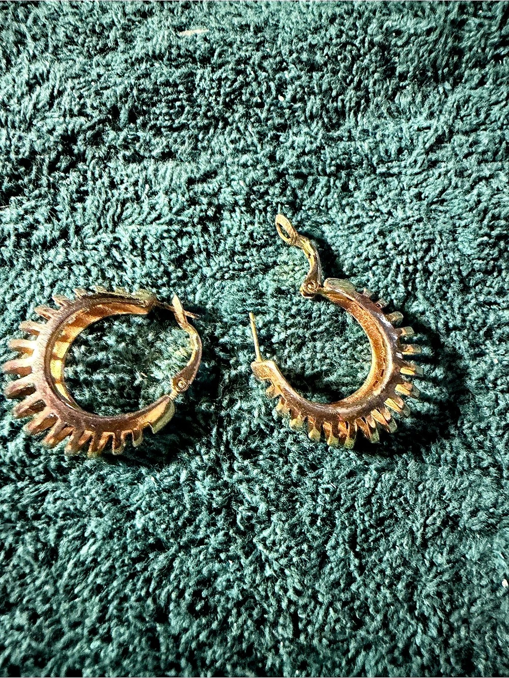 Textured Gold-Tone Hoop Earrings